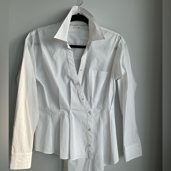 VERONICA BEARD ROSAMUND SHIRT in white SIZE 6 - Picture 9 of 14